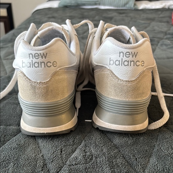 New Balance 574 Light Tan Athletic Shoes - Picture 4 of 6